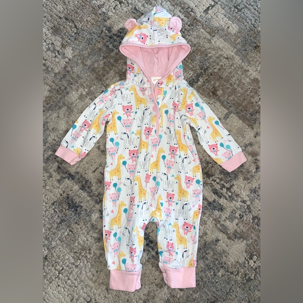 Gymboree Pink Animal Print One Piece size 3-6 months